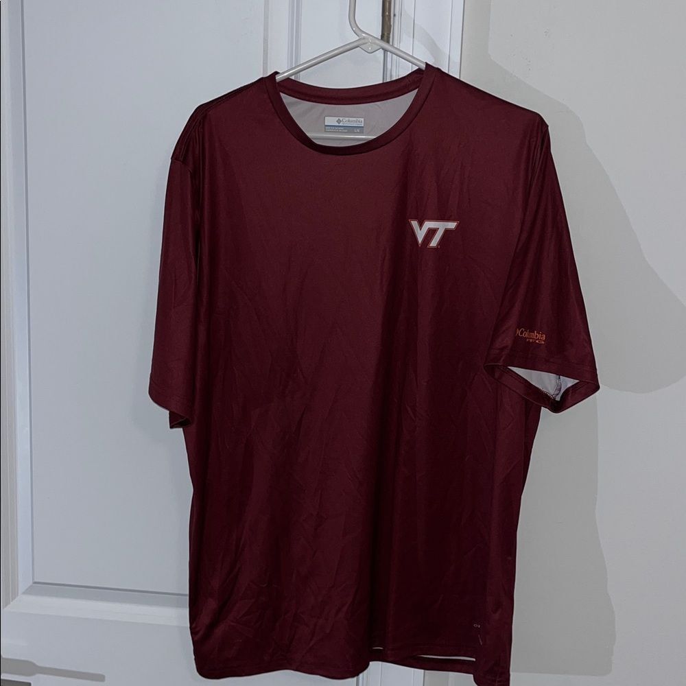 Virginia Tech VT Hokies PFG performance fishing t shirt Blacksburg VA Men’s L